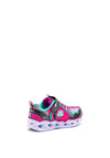 Skechers Heart Lights Rainbow Trainers, Black Multi