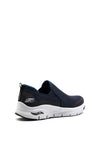 Skechers Arch Fit Banlin Slip On Trainers, Navy