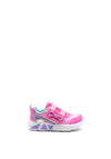 Skechers Girls S-Lights Glitter Bow Trainers, Pink