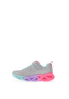 Sketchers Girls S Lights Twisty Brights Trainer, Silver