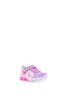 Skechers Baby Girls Heart Lights Trainers, Lilac