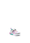 Skechers S Lights Star Collection Trainer, Silver Multi