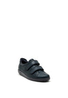 Ecco Womens Leather Velcro Strap Shoes, Navy
