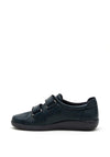Ecco Womens Leather Velcro Strap Shoes, Navy