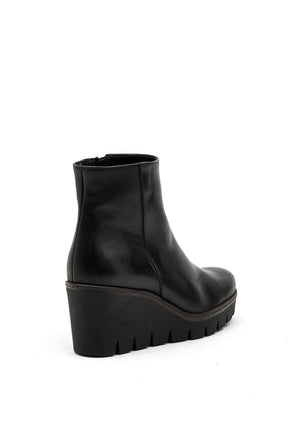 Gabor Leather Wedge Ankle Boots, Black