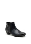 Gabor Low Heel Leather Ankle Boot, Navy