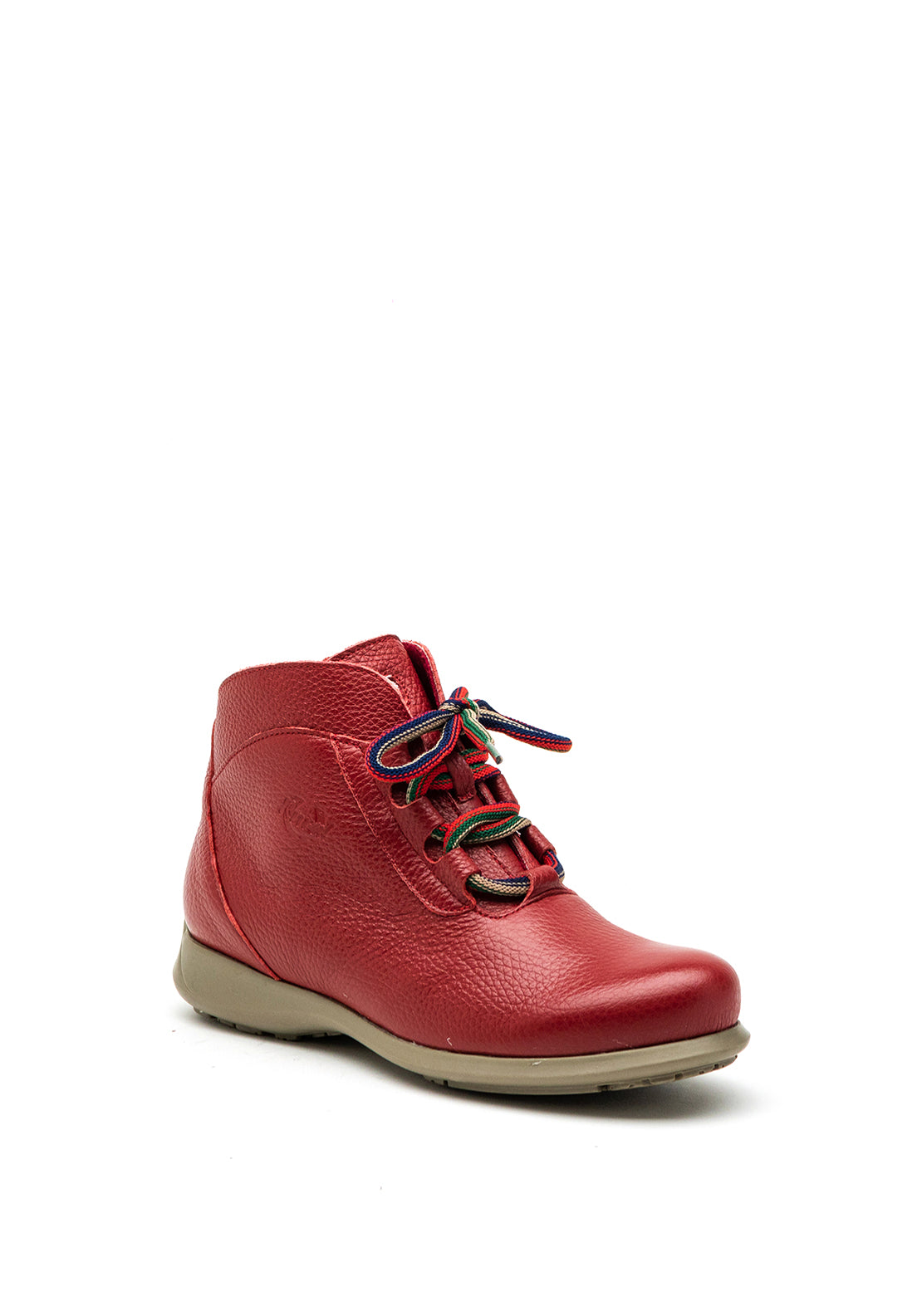 Jose Saenz Soft Leather Lace Up Ankle Boot, Red