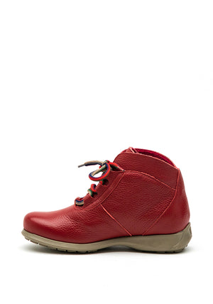 Jose Saenz Soft Leather Lace Up Ankle Boot, Red