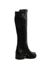 Rieker Textured Elastic Panel Leather Mix Long Boot, Black