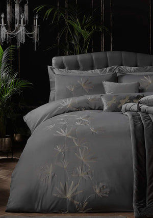 Laurence Llewelyn Bowen Sleeping Beauty Luxor Duvet & Pillowcase Set, Slate