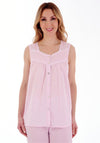 Slenderella Sleeveless Cropped Pyjama Set, Pink