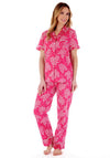 Slenderella Short Sleeve Pyjama Set, Raspberry