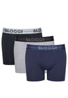 Sloggi Mens Go 3 Pack Short Boxers, Multi