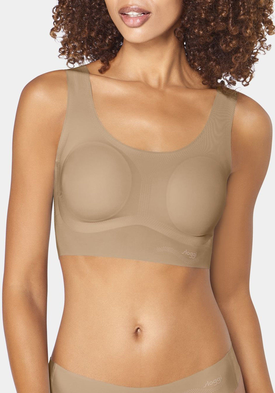 Sloggi Zero Feel Longline Bralette, Cognac Nude