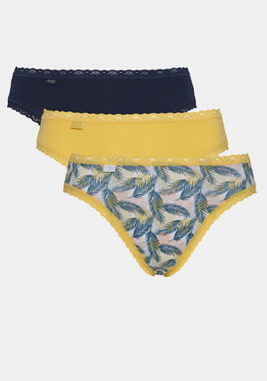 Sloggi 24/7 Weekend Three Pack Tai Briefs, Multi