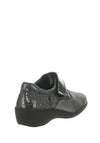 Softmode Eleanor Croc Metallic Velcro Shoes, Grey