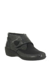 Softmode Evelyn Metallic Velcro Boots, Black