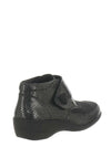 Softmode Evelyn Metallic Velcro Boots, Black