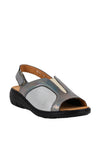Softmode Naomi Iridescent Low Wedge Sandals, Grey