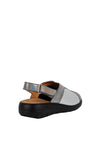 Softmode Naomi Iridescent Low Wedge Sandals, Grey