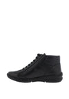 Softmode Cathy Side Zip Lace up Boots, Black