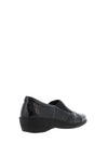 Softmode Emily Patent Croc Slip on Comfort Shoes, Black