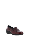 Softmode Emily Patent Croc Slip on Comfort Shoes, Wine