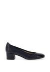 Softmode Hazel Leather Patent Block Heel Shoes, Navy