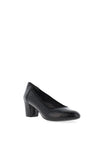 Softmode Kaylee Patent Croc Block Heel Shoes, Black