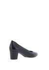 Softmode Kaylee Patent Croc Block Heel Shoes, Navy