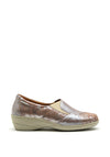 Softmode Emily Leather Metallic Comfort Shoes, Mauve