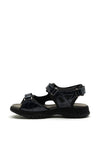 Softmode Camino Leather Patent Velcro Strap Sandals, Navy