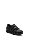 Softmode Flame Metallic Wide Fit Velcro Shoe, Black