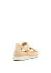 Softmode Greta Polka Dot Velcro Sandals, Beige