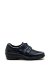 Softmode Harlee Dual Strap Leather Shoe, Navy