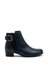 Softmode Hayley Buckle Detail Low Heel Ankle Boot, Navy