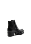 Softmode Holly Leather Block Heel Ankle Boot, Black