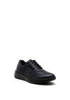 Softmode Hope Leather Embossed Stripe Lace Up Shoe, Navy