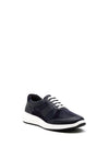 Softmode Rachel Embossed Leather Mix Trainer, Navy