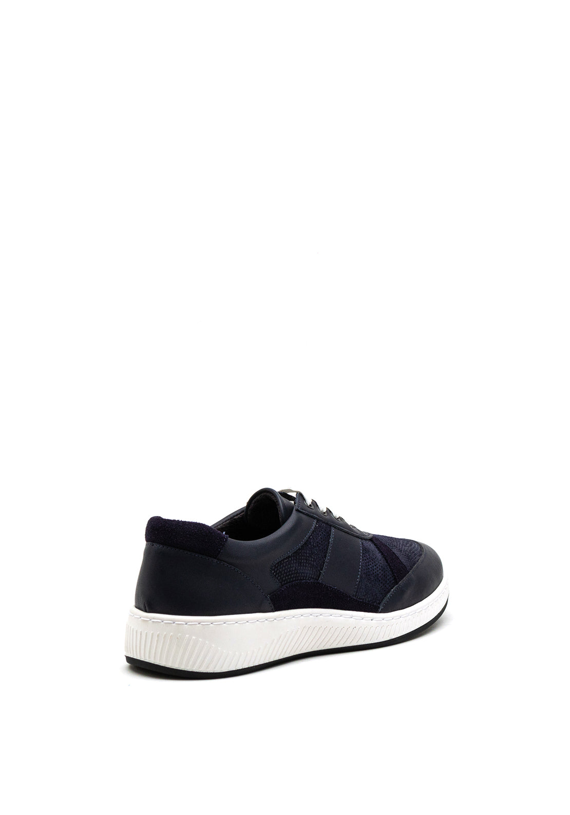Softmode Rachel Embossed Leather Mix Trainer, Navy