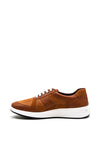 Softmode Rachel Embossed Leather Mix Trainer, Tan