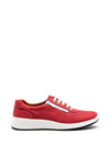 Softmode Ramona Leather Zip Trainers, Red