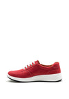 Softmode Ramona Leather Zip Trainers, Red