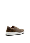 Softmode Ronnie Leopard Trim Trainers, Grey