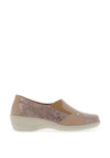 Softmode Emily Patterned Slip on Comfort Shoes, Taupe