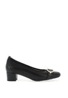 Softmode Madison Leather Block Heel Shoes, Black