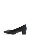 Softmode Madison Leather Block Heel Shoes, Black