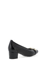 Softmode Madison Leather Block Heel Shoes, Black