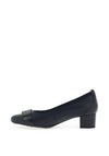 Softmode Madison Leather Block Heel Shoes, Navy