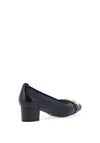 Softmode Madison Leather Block Heel Shoes, Navy